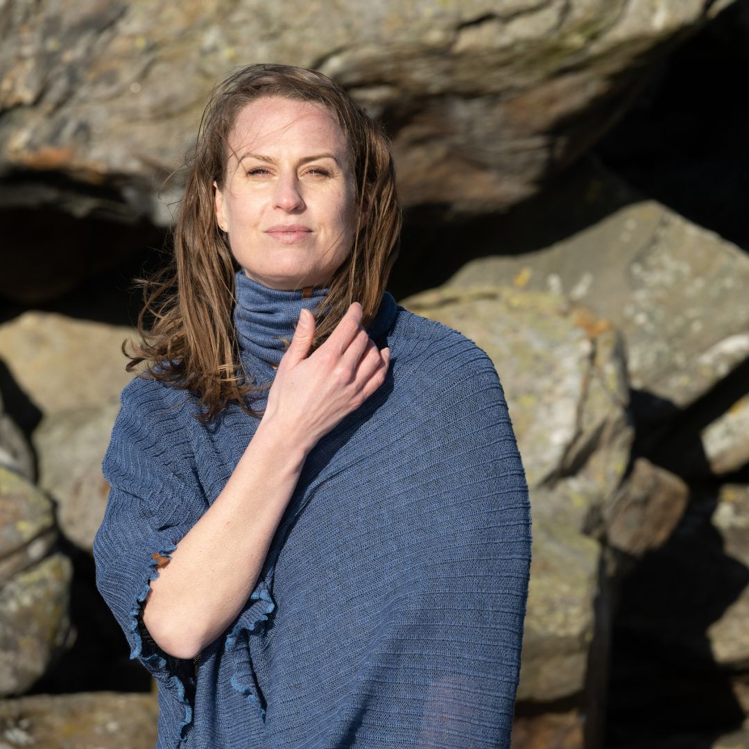 Jeans Blå Poncho