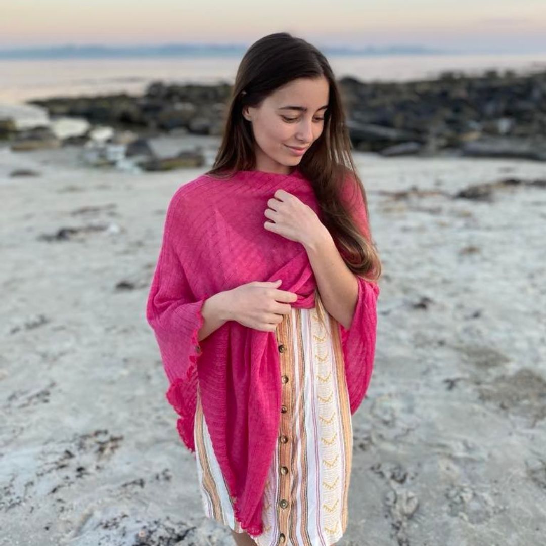 Poncho rosa