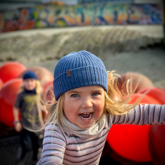 Barne Lue i Jeansblå