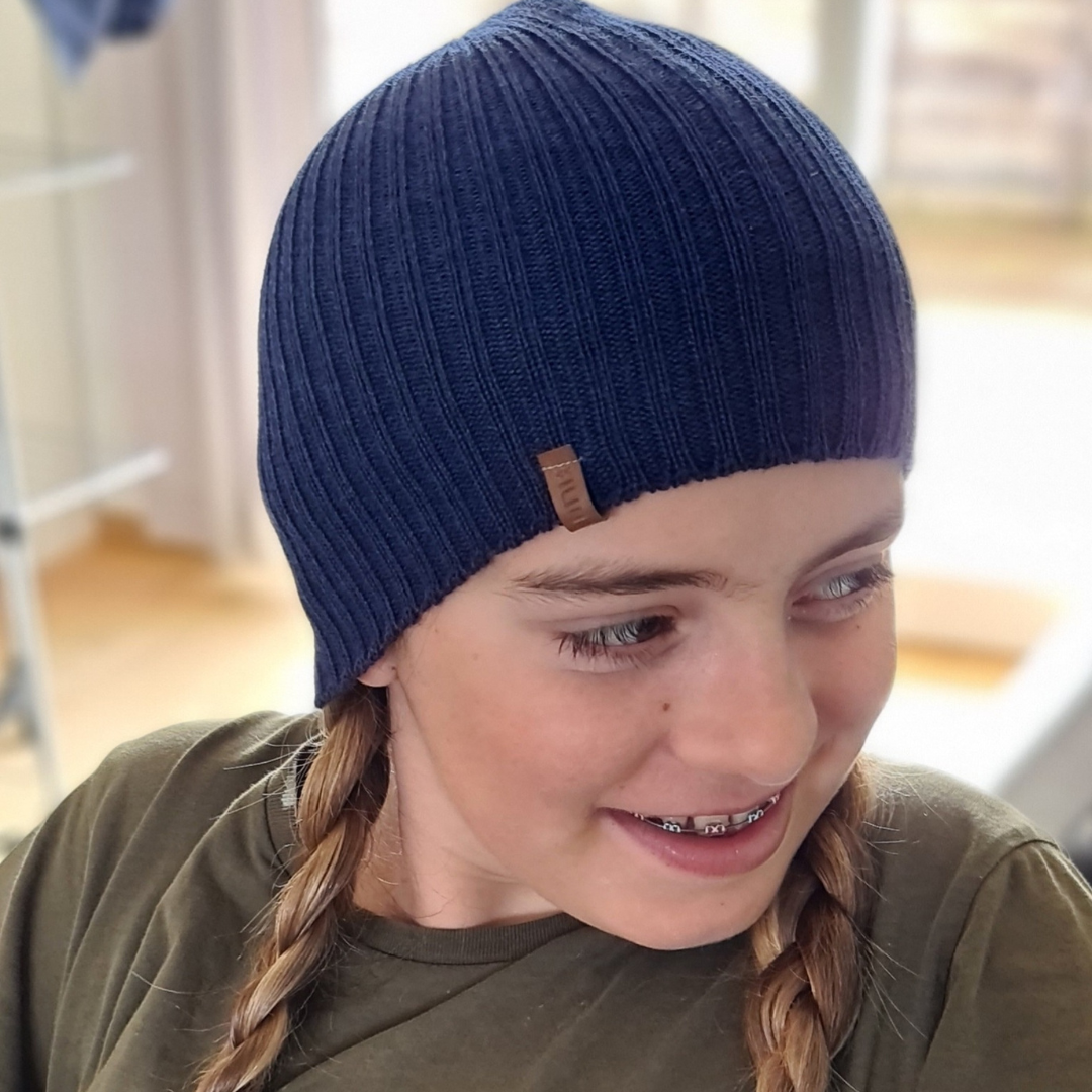 Barne Lue i Marineblå