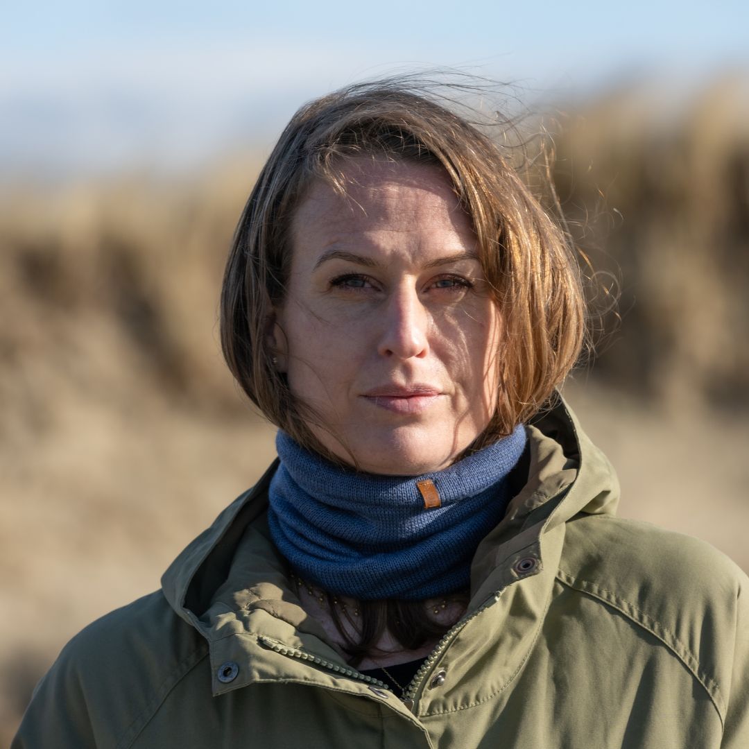 Jeansblå Hals