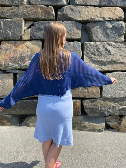 Poncho Marineblå