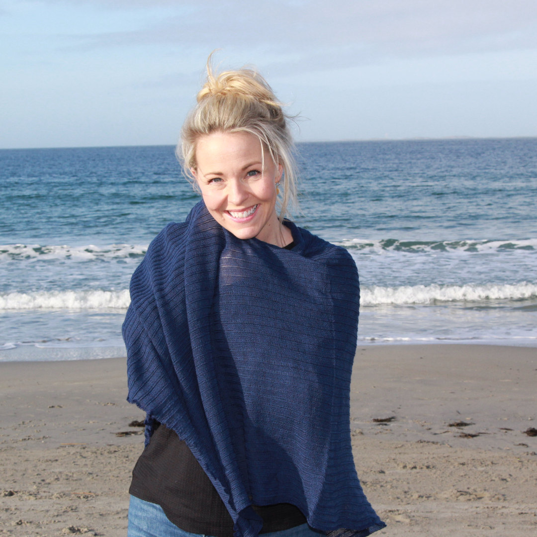 Poncho Marineblå