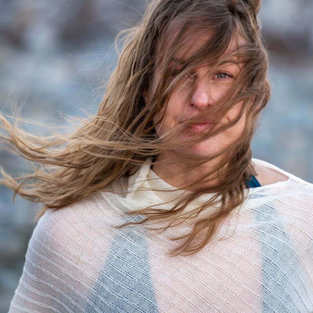 Poncho Hvit