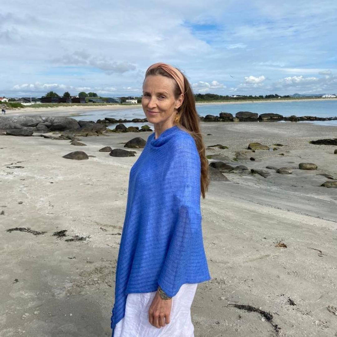 Poncho Himmelblå