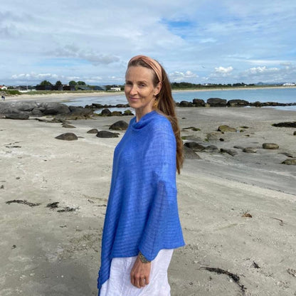 Poncho Himmelblå